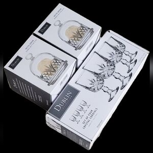 🔥4.99SHIP🔥🆕️Dublin Collection Crystal Set Domed Butter Dishes & Cordials